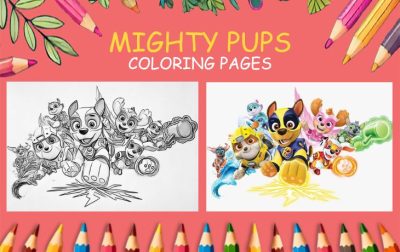 mighty pups coloring pages
