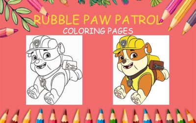 rubble paw patrol coloring pages