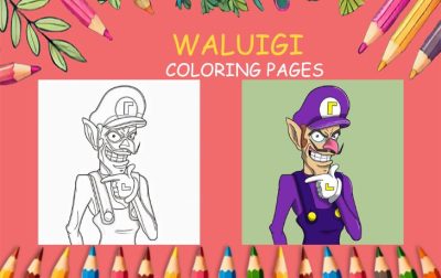 waluigi coloring pages