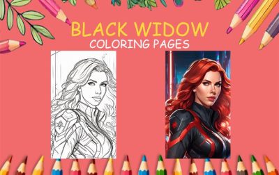 black widow coloring pages