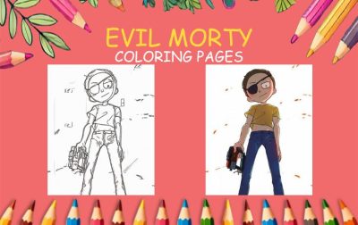 evil morty coloring pages