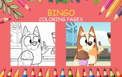 BINGO COLORING PAGES