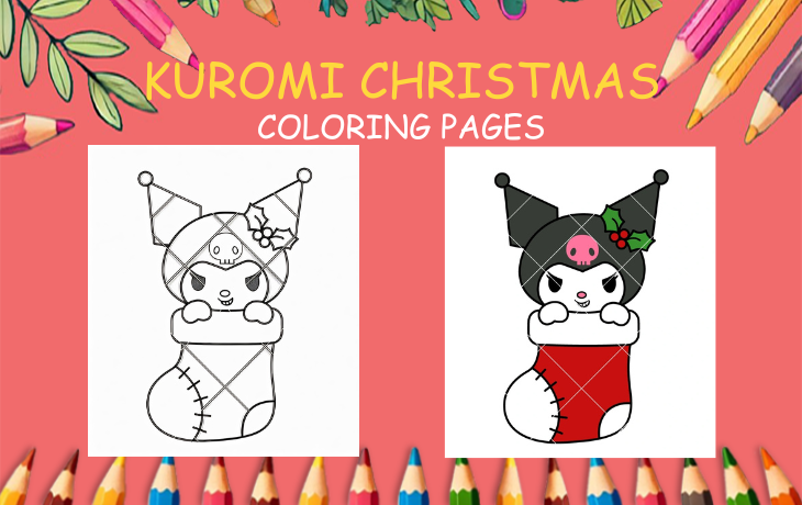 kuromi christmas coloring pages
